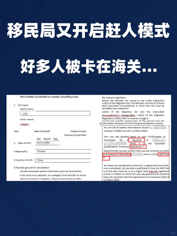 降级读书，海关取消签证