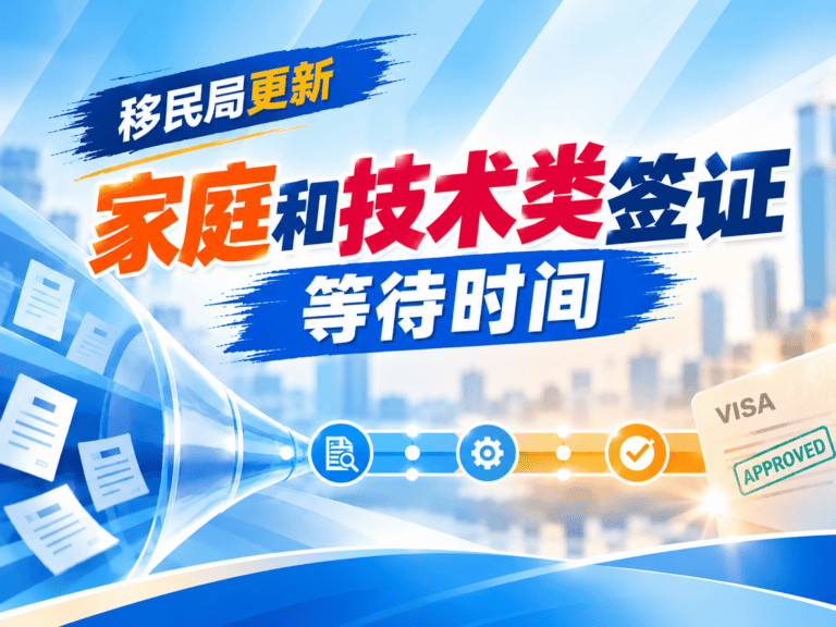澳洲签证审理时间最新更新：父母、配偶、技术移民及482/186签证
